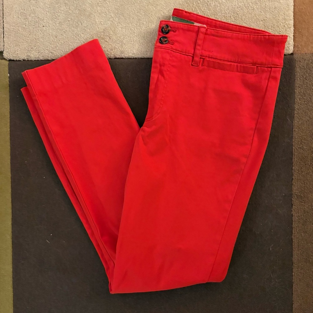 ANTHRO Vibrant Red Chinos size 6